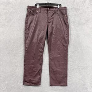 Gap  Vintage Slim Mid Rise Pants 35/ 20R Red Coated Faux Leather‎ Women's